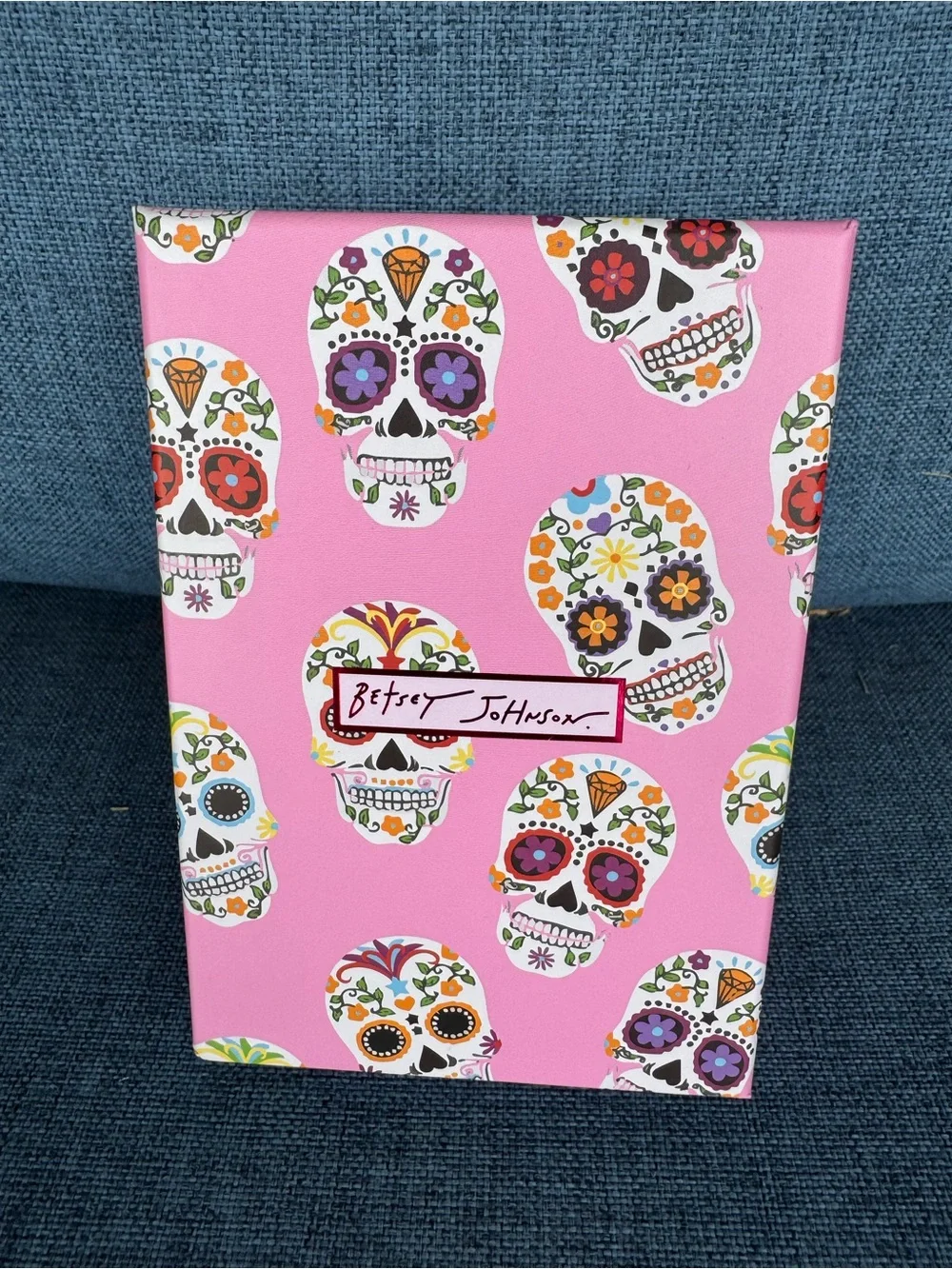 Betsey Johnson Day of the Dead Jeweled Sugar Skull Keychain Bag Charm